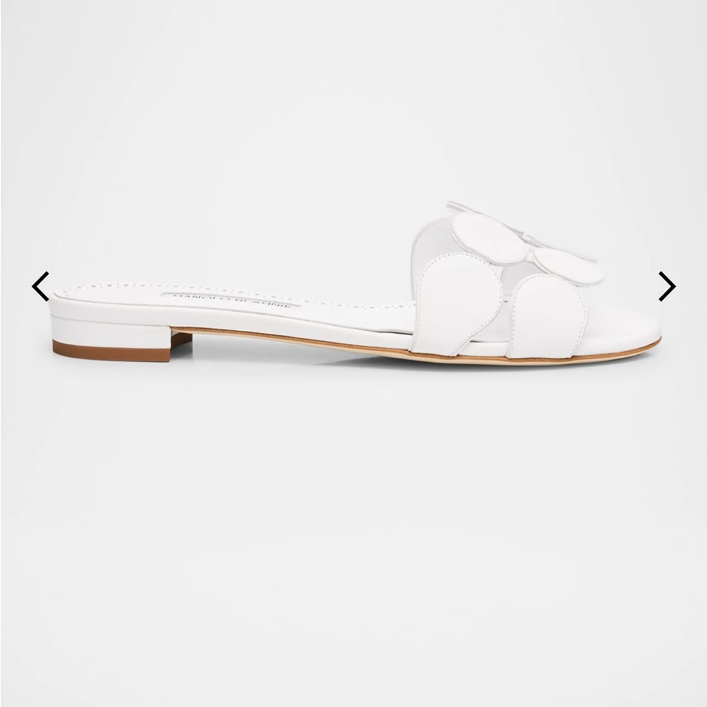 Manolo Blahnik Haribal Nappa Leather Flats